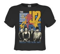 Amplified Women's Bullet The Blue Sky U2 Crop Top in Charcoal | Size: 2XL Amplified Charcoal 2XL