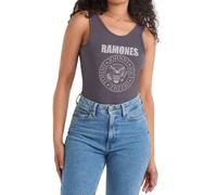 Amplified Women's Classic Seal Ramones Bodysuit in Charcoal | Size: Medium Amplified Charcoal M