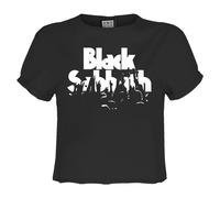 Crowd Black Sabbath Crop Top Amplified Charcoal M