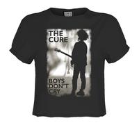 Amplified Women's Don´t Cry The Cure Crop Top in Charcoal | Size: Small Amplified Charcoal S