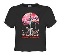 Amplified Women's Fantasy Sword Bad O Crop T-Shirt in True Black | Size: Medium Amplified True Black M