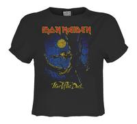 Amplified Women's Fear Of The Dark Iron Maiden Crop Top in Charcoal | Size: Medium Amplified Charcoal M