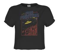 Flying Saucers Foo Fighters Crop Top Amplified Charcoal XS