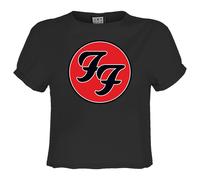 Foo Fighters Logo Crop Top Amplified Charcoal XXL