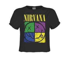 Amplified Women's Four Square Nirvana Crop Top in Charcoal | Size: XL Amplified Charcoal XL