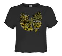 Amplified Women's Graffiti Wu-Tang Clan Crop Top in Charcoal | Size: XL Amplified Charcoal XL