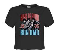 Amplified Women's King Of Rock Run DMC Crop Top in Black | Size: Medium Amplified Black M
