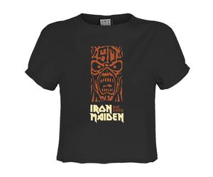Amplified Womens/Ladies 50th Totem Pole Iron Maiden Crop Top GD3208