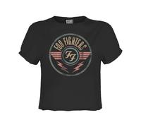 Amplified Womens/Ladies Air Foo Fighters Crop Top / S Charcoal GD834