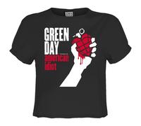 American Idiot Green Day Crop T-Shirt Amplified Charcoal L
