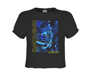 Amplified Womens/Ladies Blue Monster Iron Maiden Crop Top GD2975