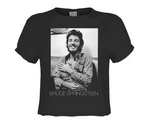 Amplified Womens/Ladies Bruce Springsteen Vintage Crop Top GD2757
