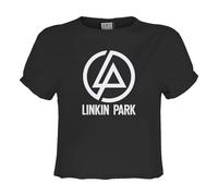 Amplified Womens/Ladies Circle Logo Linkin Park Crop Top (M) (Charcoal)