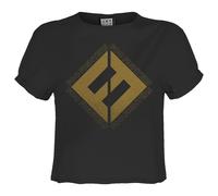 Amplified Womens/Ladies Concrete & Gold Foo Fighters Crop Top GD2736
