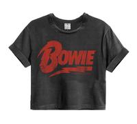Amplified Womens/Ladies David Bowie Logo Cropped T-Shirt NS5170
