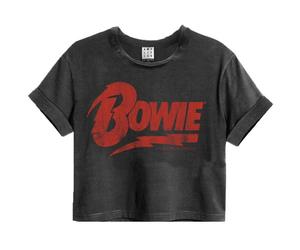 Amplified Womens/Ladies David Bowie Logo Cropped T-Shirt NS5170