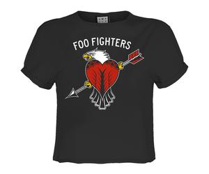 Amplified Womens/Ladies Eagle Tattoo Foo Fighters Crop Top GD2679