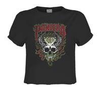 Amplified Womens/Ladies Fire Skull Pantera Crop Top GD3134