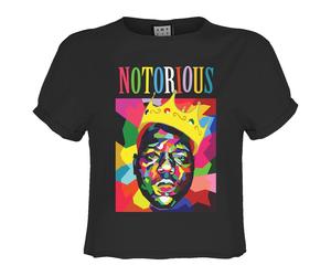 Amplified Womens/Ladies Geo Crown Notorious Big Crop Top GD2724