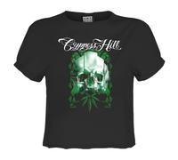 Glitched Skull Cypress Hill Crop Top Amplified Charcoal XL