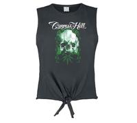 Amplified Womens/Ladies Glitched Skull Cypress Hill Sleeveless Top (L) (Charcoal)