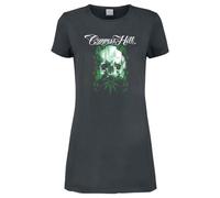 Amplified Womens/Ladies Glitched Skull Cypress Hill T-Shirt Dress (M) (Charcoal)