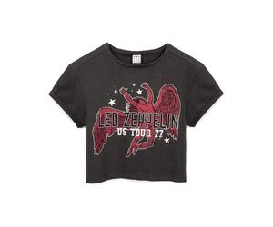 Amplified Womens/Ladies Icarus US 77 Tour Led Zeppelin Crop S Charcoal GD1273
