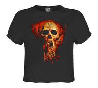 Amplified Womens/Ladies Legacy Skull Slayer Crop T-Shirt GD2192
