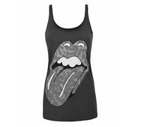Amplified Womens/Ladies Leopard Lick The Rolling Stones VestXS Charcoal NS6471