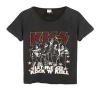 Amplified Womens/Ladies Let Me Go Rock N Roll Kiss Diamante NS5843