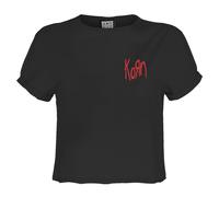 Amplified Womens/Ladies Lineart Issues Korn Crop T-Shirt GD2000