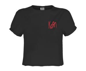 Amplified Womens/Ladies Lineart Issues Korn Crop T-Shirt GD2000