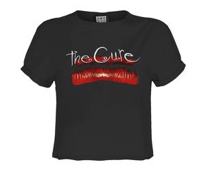 Amplified Womens/Ladies Lips The Cure Crop T-Shirt GD2188