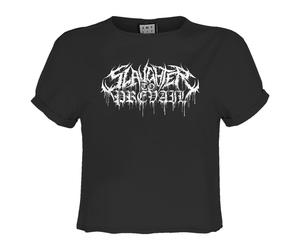 Amplified Womens/Ladies Metal Logo Slaughter To Prevail Crop GD4156