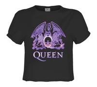 Neon Sign Queen Crop Top Amplified Charcoal XS