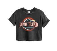 On The Run Pink Floyd Crop T-Shirt Amplified Charcoal L