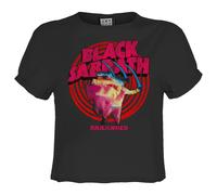 Amplified Womens/Ladies Paranoid Black Sabbath Crop T-Shirt GD2186