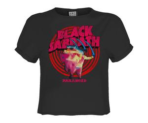 Amplified Womens/Ladies Paranoid Black Sabbath Crop T-Shirt GD2186