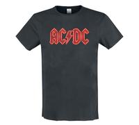 Amplified Womens/Ladies Power Up Logo AC/DC T-ShirtXS Charcoal GD319
