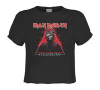 Amplified Womens/Ladies Powerslave Iron Maiden Crop Top (L) (Charcoal)