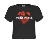 Amplified Women's Red In The Face Pierce The Veil Crop Top in True Black | Size: Medium Amplified True Black M