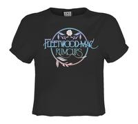 Rumours Floral Logo Fleetwood Mac Crop Top Amplified Charcoal M