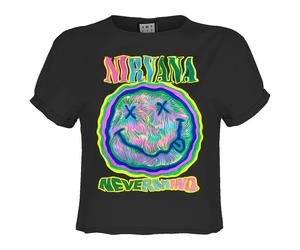 Amplified Womens/Ladies Scribble Nirvana Crop Top GD2720