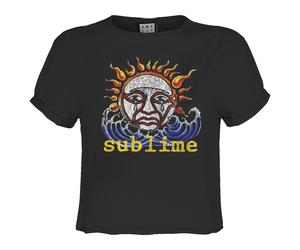 Amplified Womens/Ladies Ska Sun Logo Sublime Crop Top GD2698
