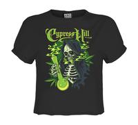 Skeleton Bong Cypress Hill Crop Top Amplified Charcoal L