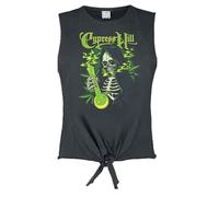 Amplified Womens/Ladies Skeleton Bong Cypress Hill Sleeveless Top (XS) (Charcoal)