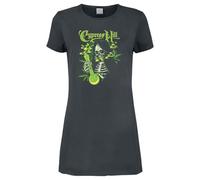 Amplified Womens/Ladies Skeleton Bong Cypress Hill T-Shirt Dress (M) (Charcoal)