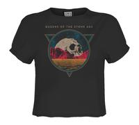 Skull Planet Queens Of The Stone Age Crop Top Amplified Charcoal S