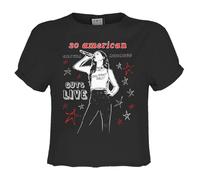 Amplified Womens/Ladies So American Olivia Rodrigo Crop Top (S) (Charcoal)