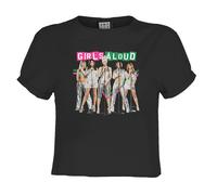 Amplified Womens/Ladies Split Colour Girls Aloud Crop T-Shir GD2215
